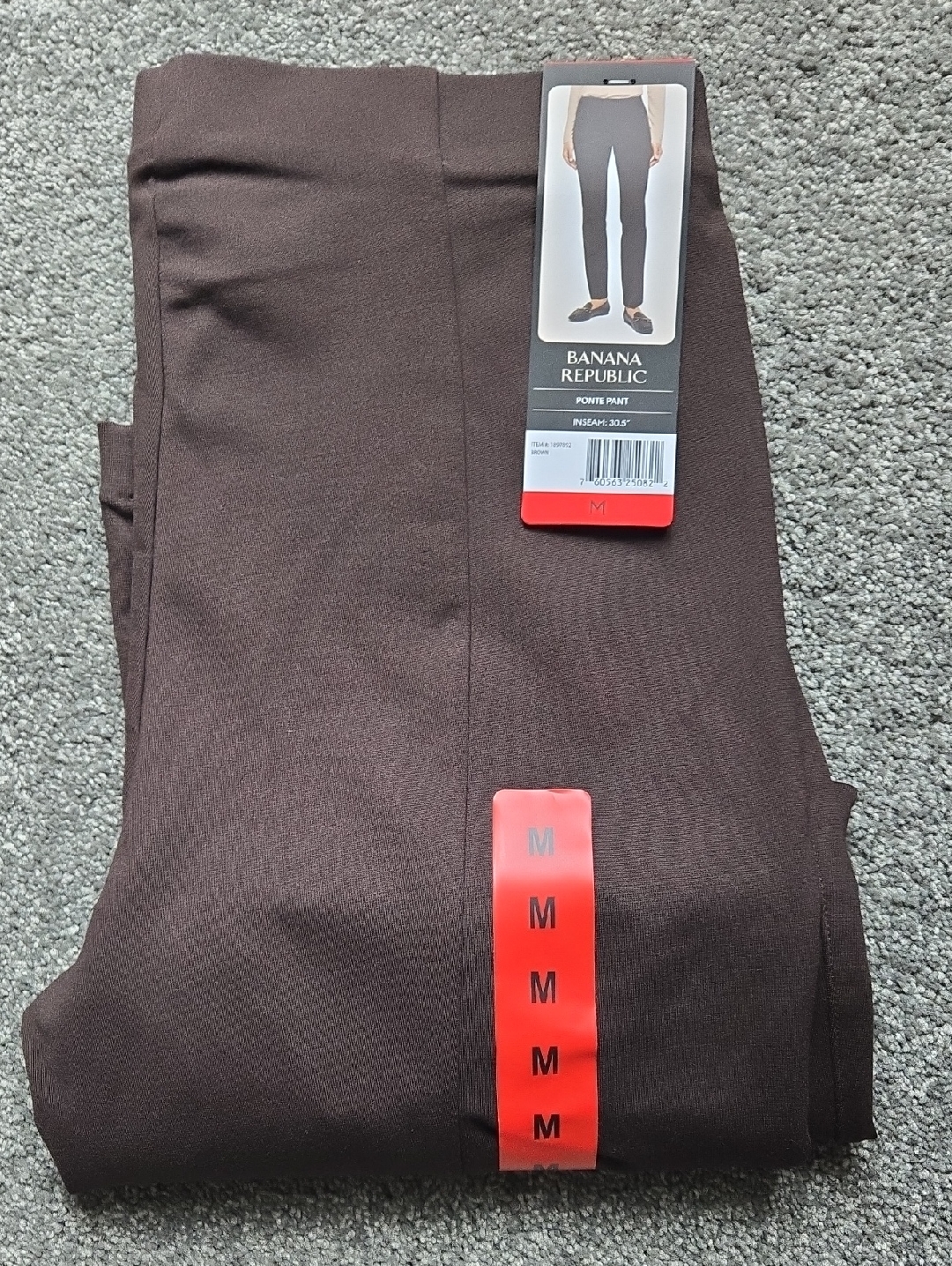 Banana Republic Womans Dark Brown Medium Ponte Pants